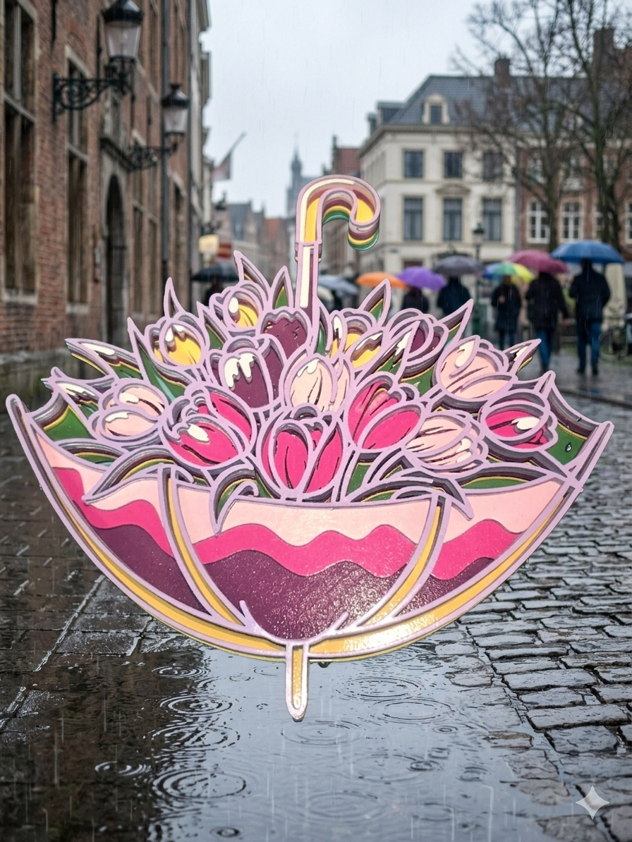 Wall Decor, Tulip Umbrella
