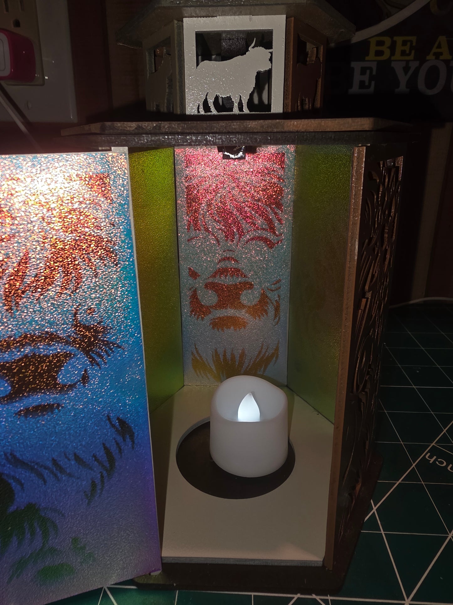 Lantern, Cow (Battery operated Tea light included)