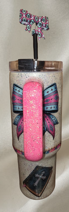 Tumbler, When a Cowgirl Prays 40oz Stainless