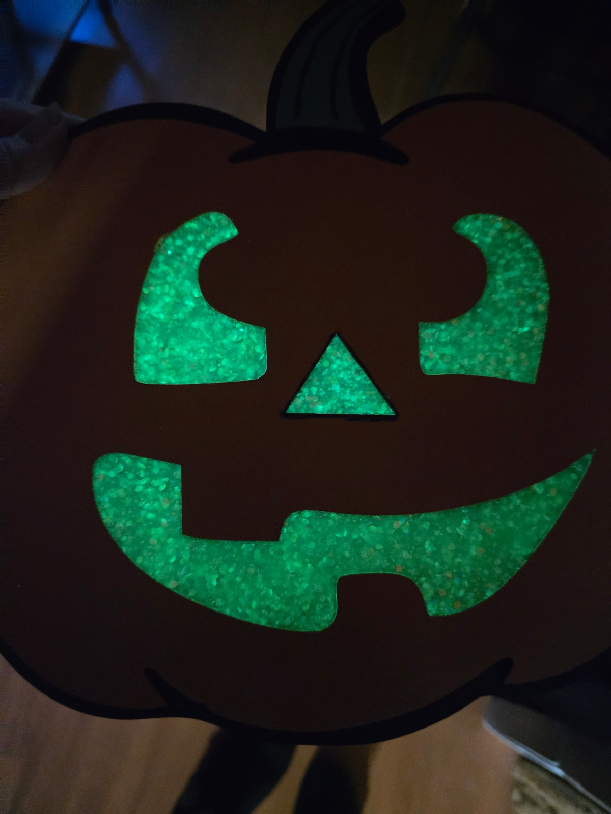 Glowing Pumpkin Wall Hanging