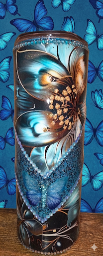 Tumbler, Blue Butterfly 20oz