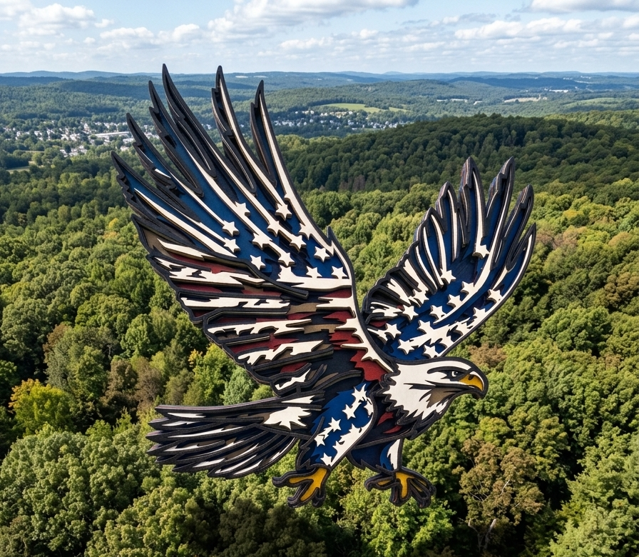 Eagle in Flight wall hanging