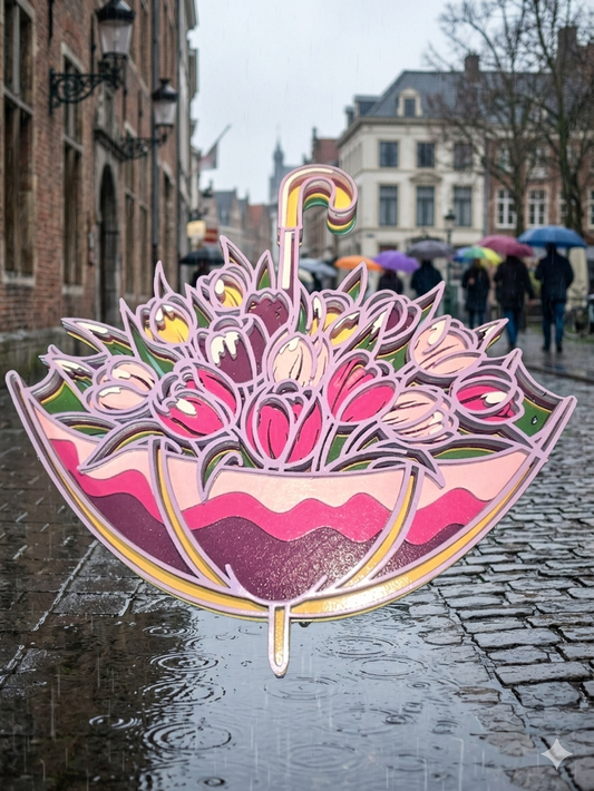 Wall Decor, Tulip Umbrella