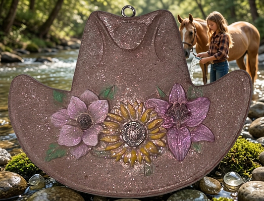 Freshie, hat, floral (Hanger sold separate)