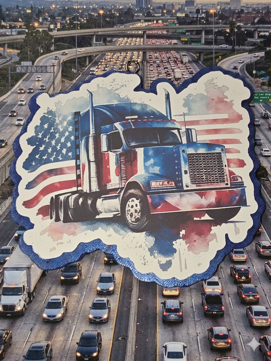 Freshie, Trucker Patriotic (Hanger sold separate)