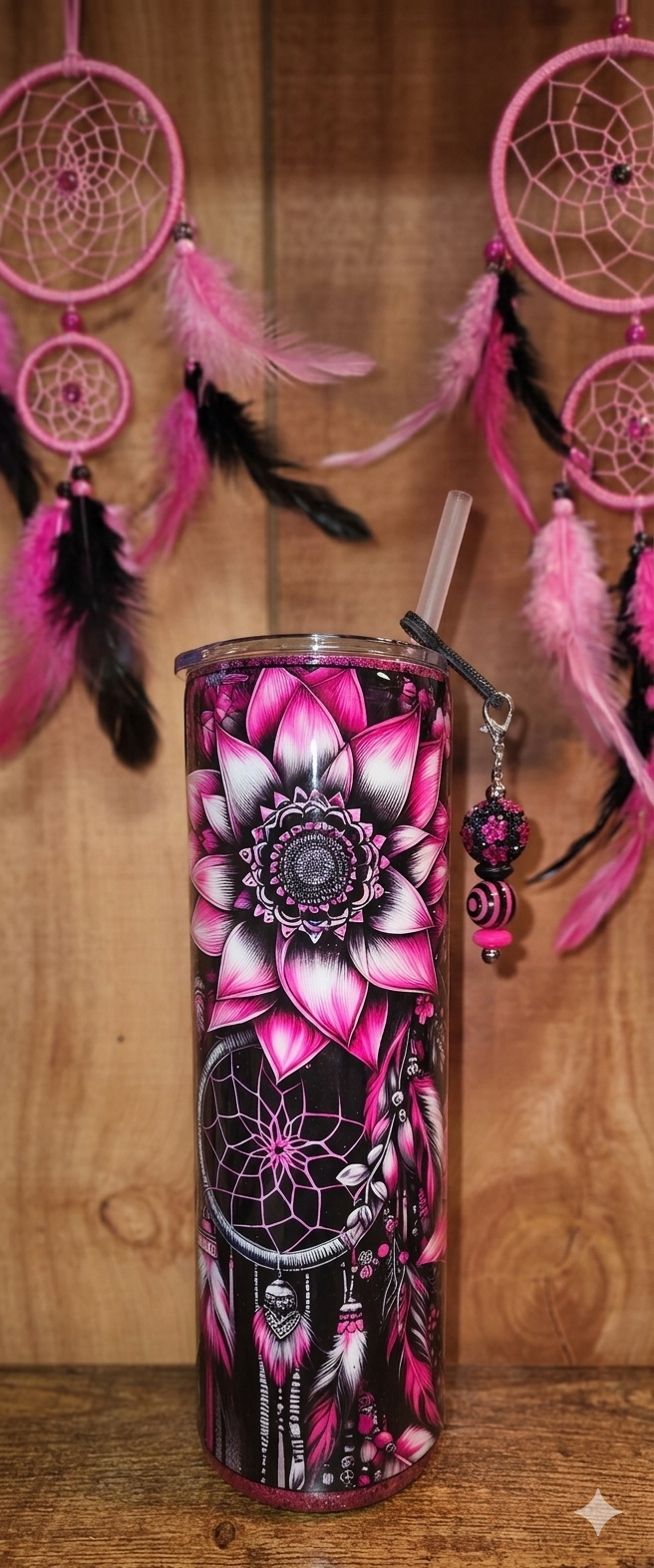 Tumbler, Dreams Pink/Black 30oz