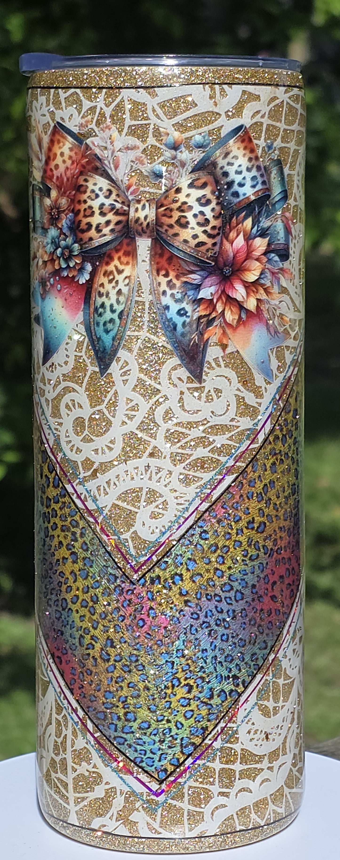 Tumbler, Leopard & Lace 20oz