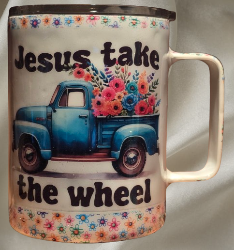 Tumbler, Coffee - Jesus, take the wheel