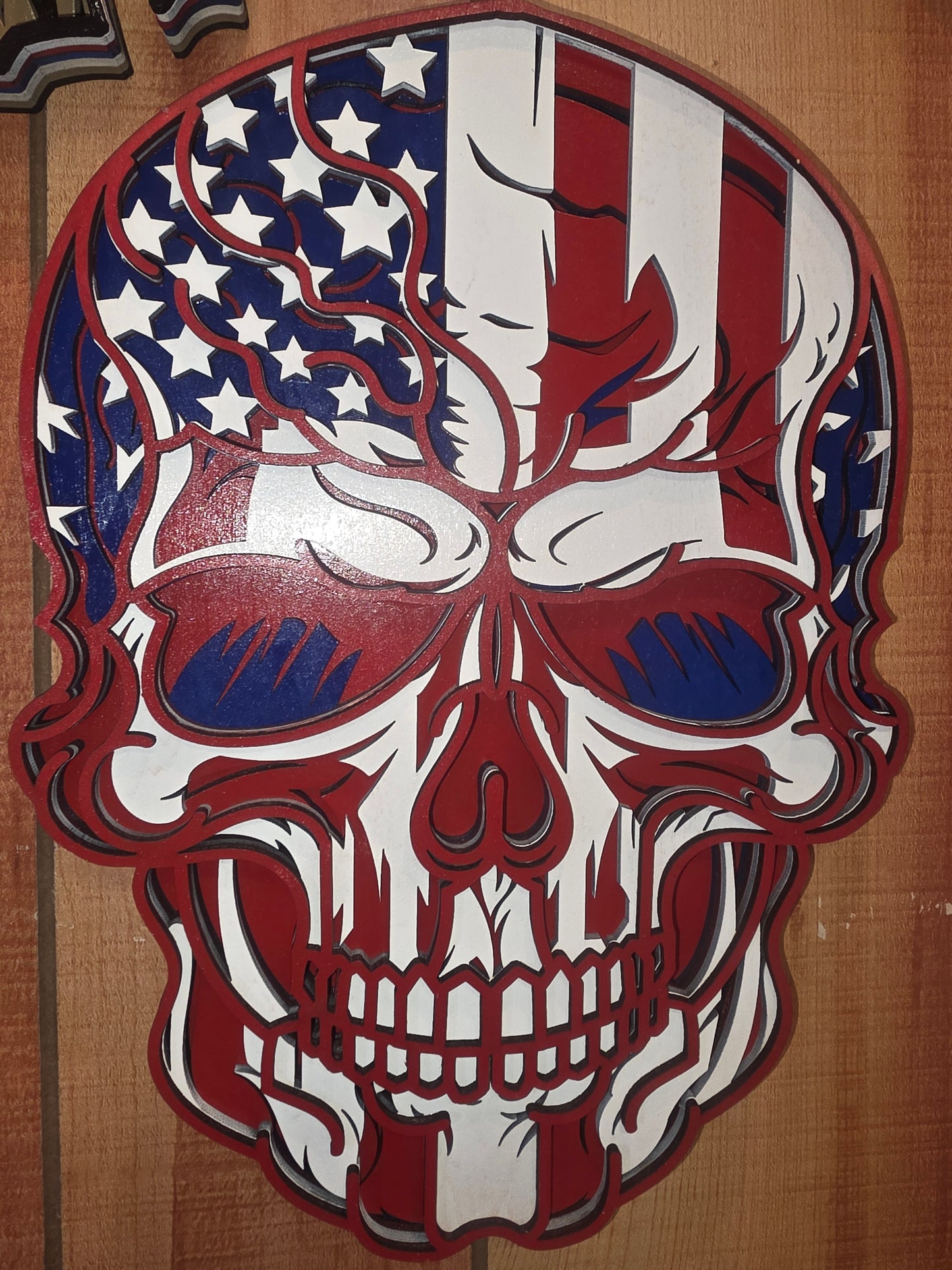Punisher wall hanging, Black outline 2