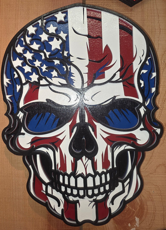 Punisher wall hanging, Black outline 2
