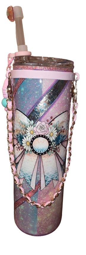Tumbler, Feather Bow 30oz