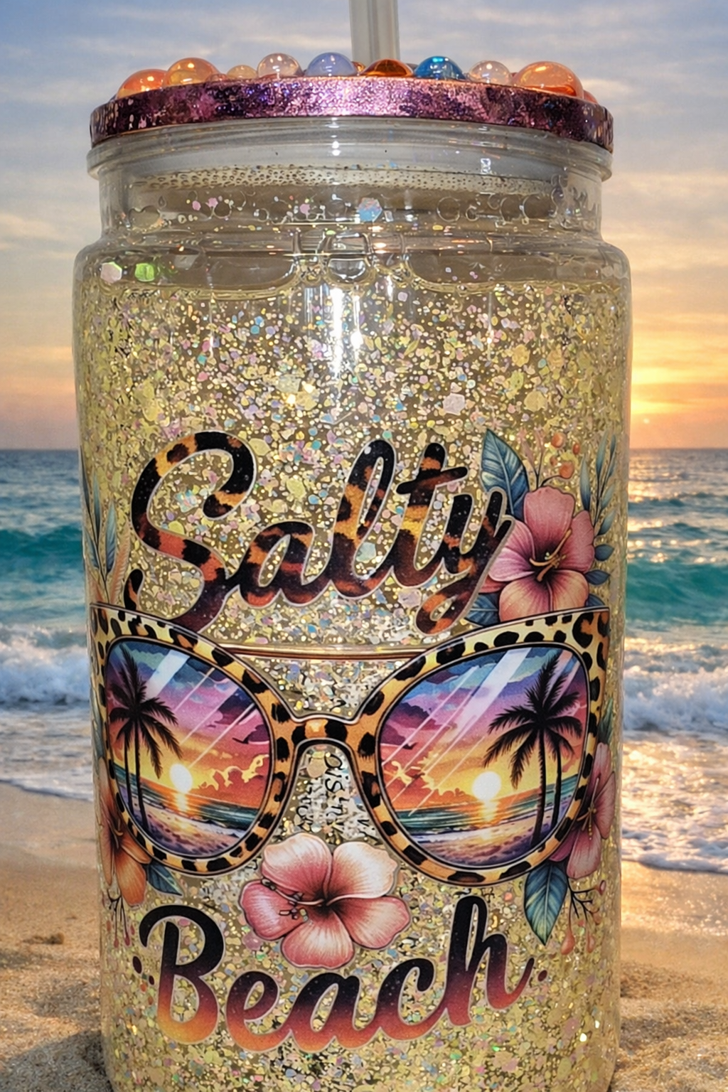 Glitter Globe, Salty Beach 20oz