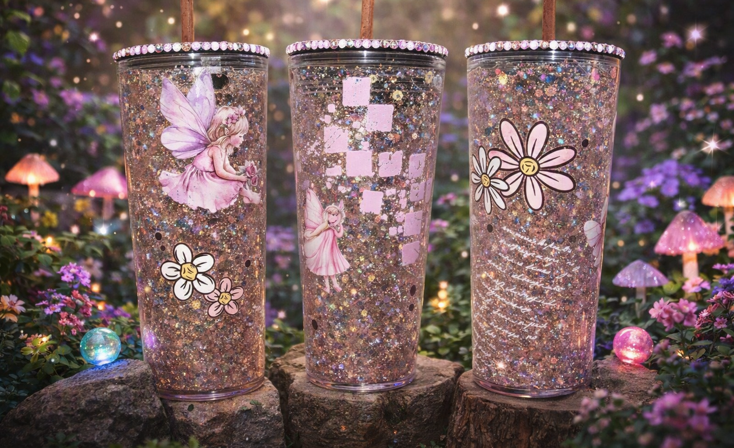 Tumbler, Fairy Glitter Globe 24oz