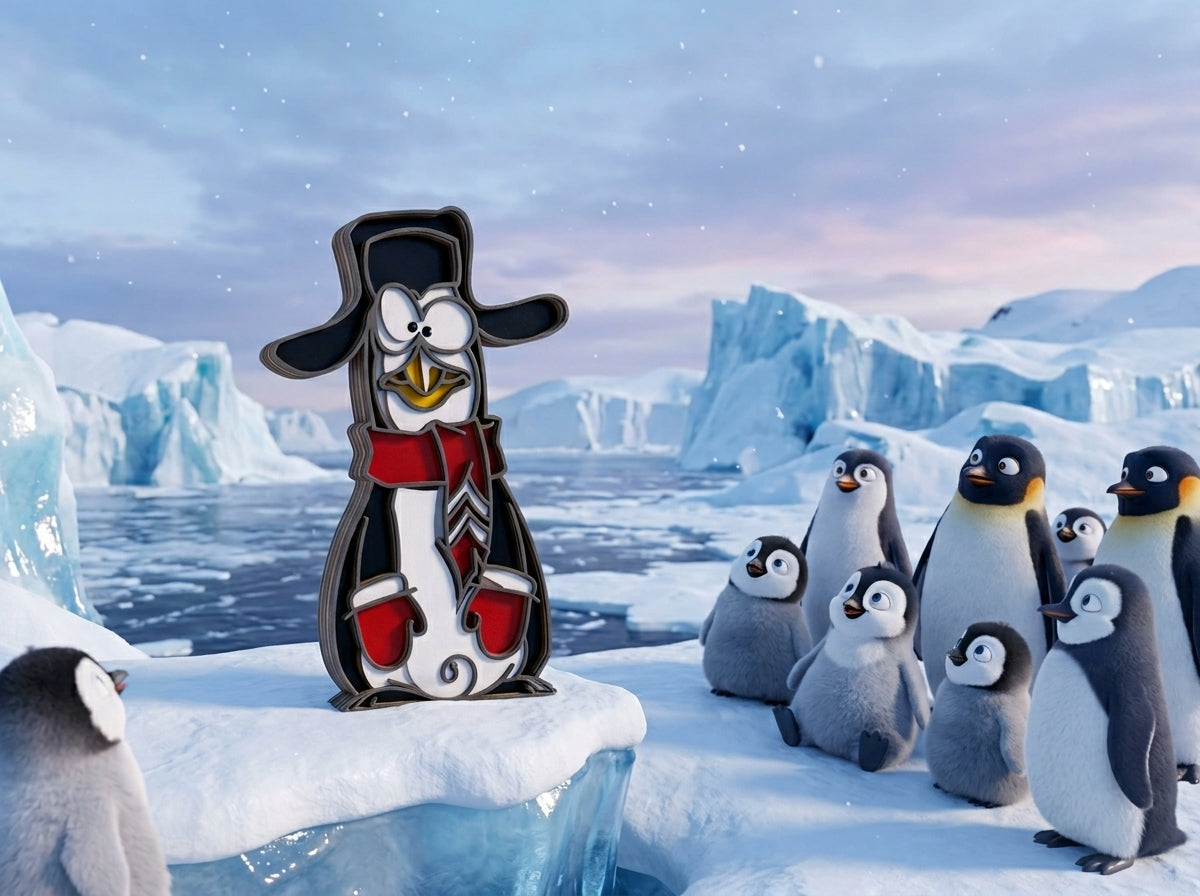 Silly Penguin Wall Art - You ain't ridin' with us!
