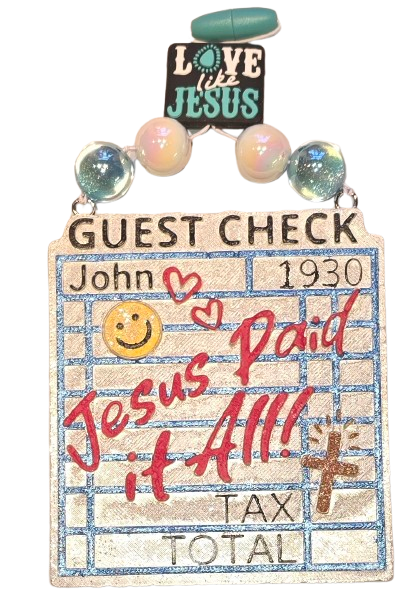 Freshie, Jesus Paid it All Receipt