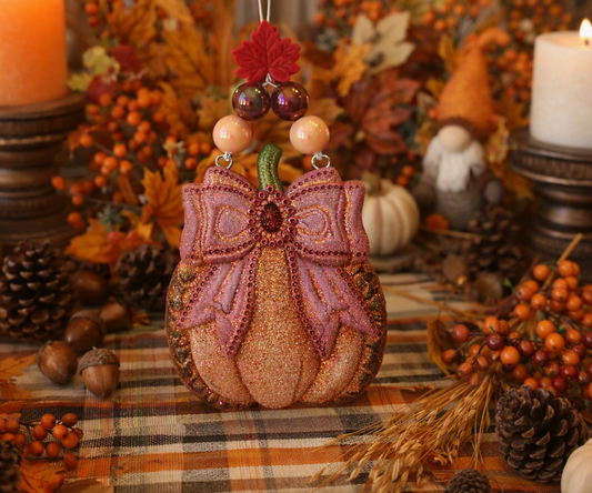 Freshie, Leopard Pumpkin with Bow