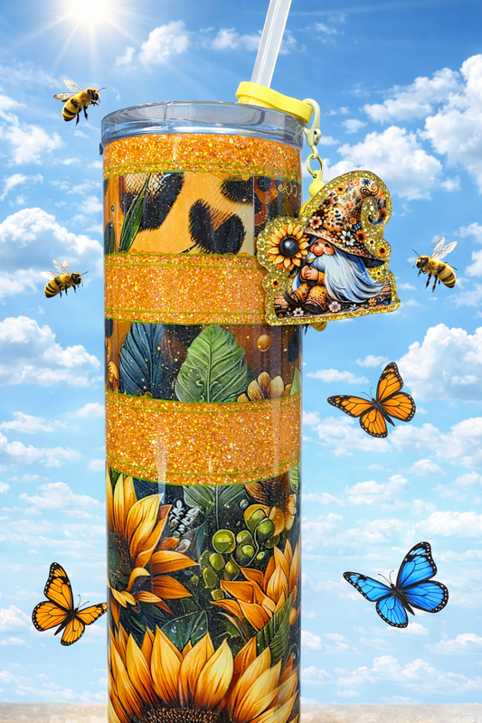 Tumbler, Leopard Sunflower 30oz