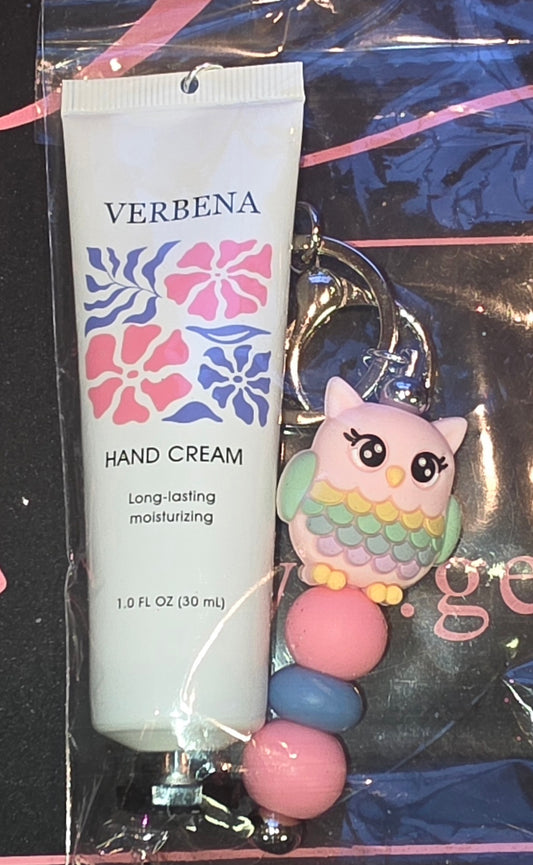 Keychain w/Lotion, Beaded Verbena